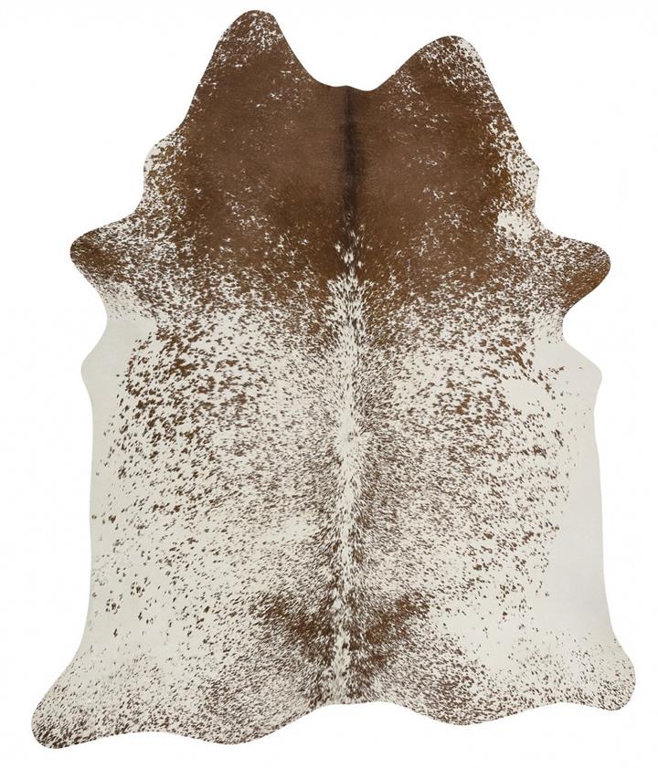 Exquisite Natural Cow Hide Salt and Pepper Brown 170x180cm