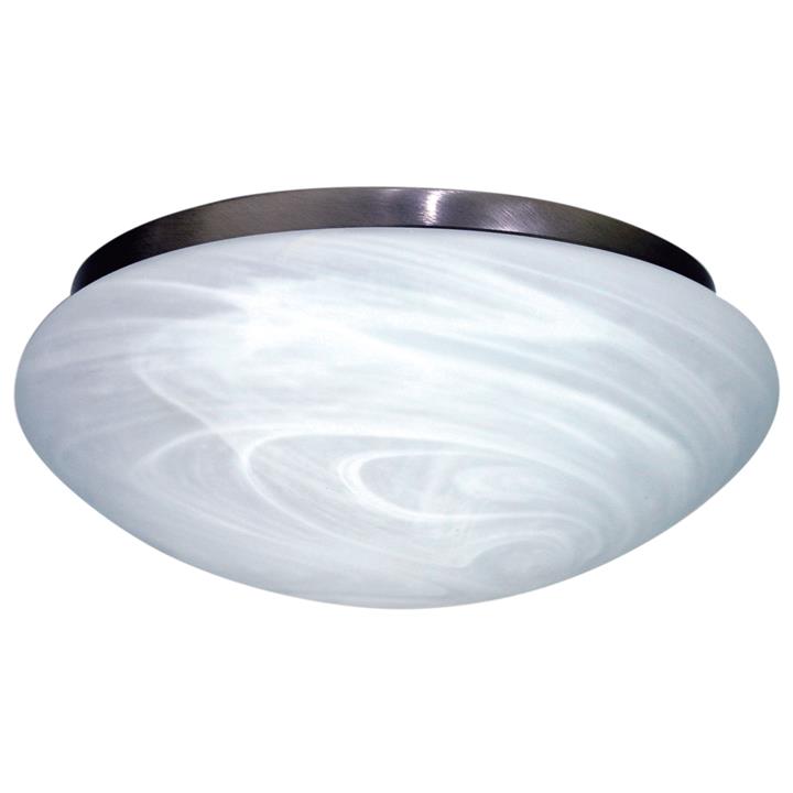 Fan Light Satin Chrome / Alabaster 230Mm