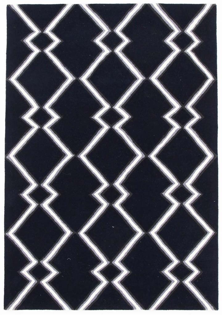 Fantasy Festival Dark Blue Handmade Wool Rug 280x190cm