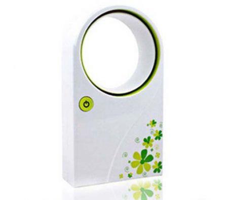 Fashion Style Lovely Mini USB Bladeless Fan for Students and Children Green