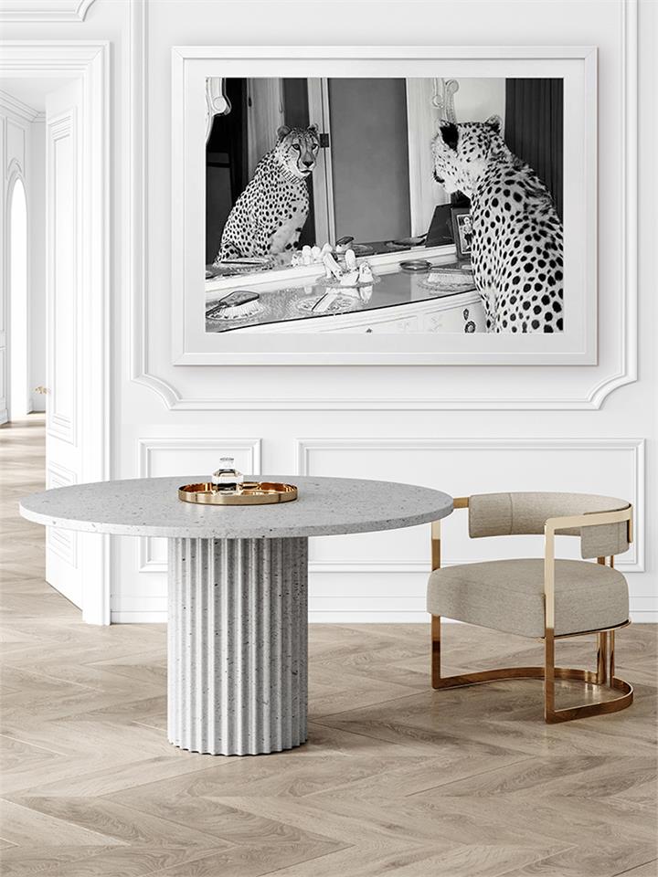 Feline Fine - Frame Black - With Mat - 84x105 - Landscape