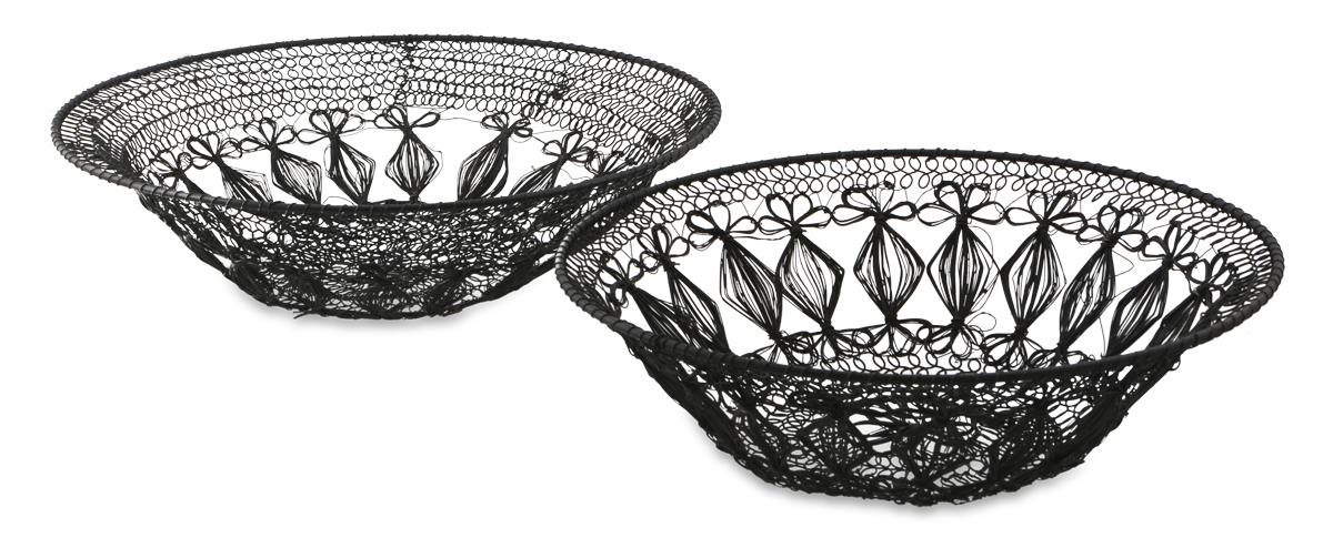 Fez S/2 Wire Bowls-Black