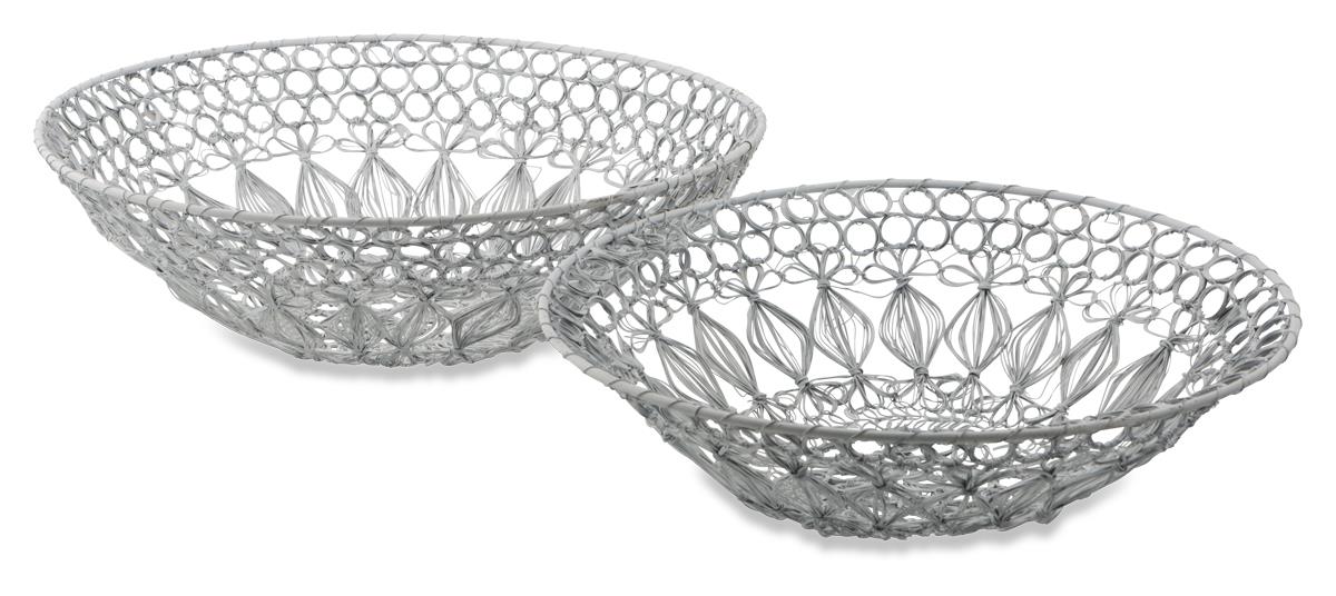 Fez Set of Two Iron Wire Bowls