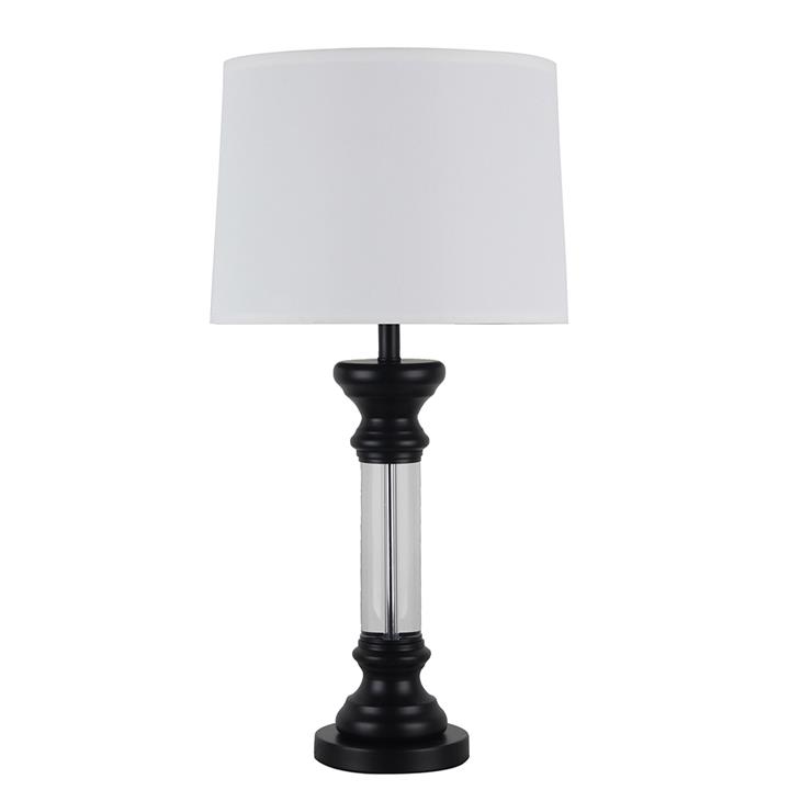 Figaro Table Lamp - Black Base w White Shade