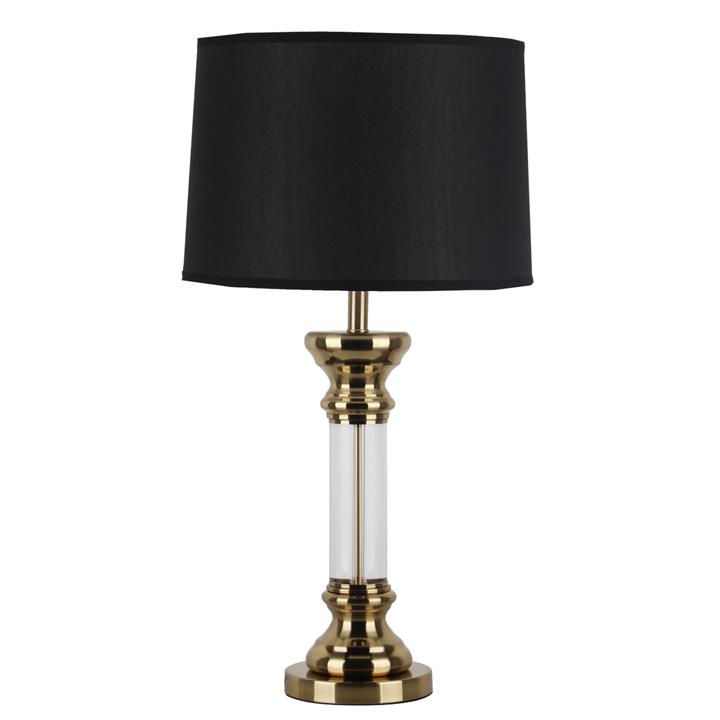 Figaro Table Lamp - Brass Base w Black  Shade