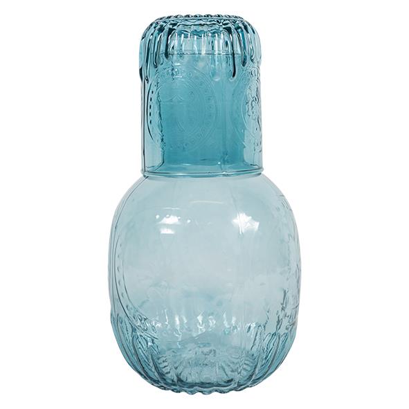 Fleur Glass Night Set Blue