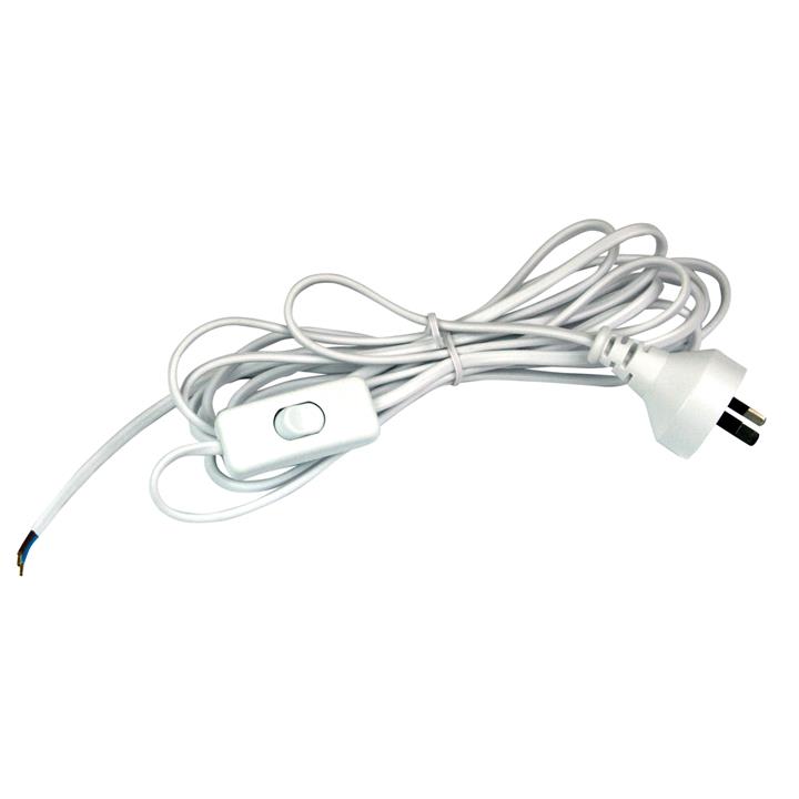 Flex Moulded Plug & Switch White Dbins