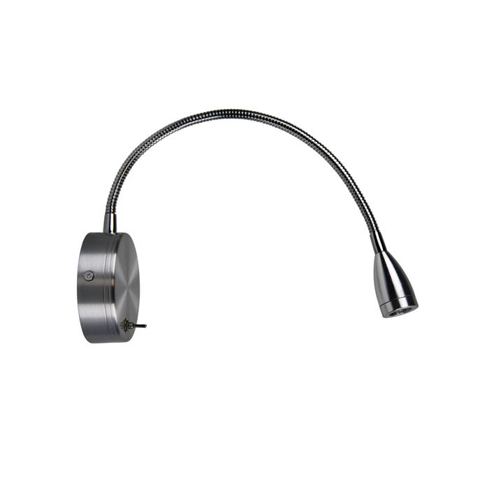 Flexi 3W Wall Light Brushed Aluminium