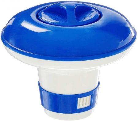 Floating Chlorine Dispenser for Pools, Mini Chemical Floater Dispenser for Chlorine Tablets up to 1.8'', Adjustable 4 Flow Vents for Pool, Spa, Hot Tub, and Fountain