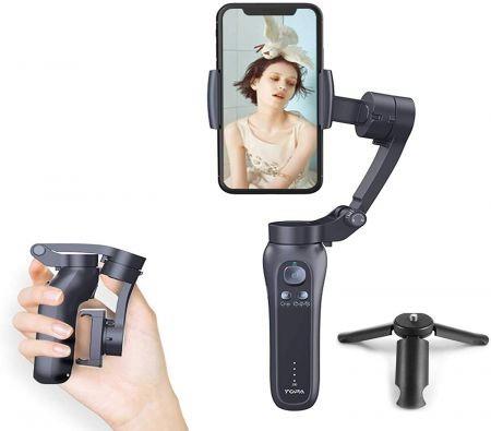 Foldable 3-axis Smartphones Gimbal Professional Video stabilizers for iPhone 11, 12 (GIMBAL-L7B-8)