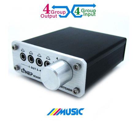 Four And Out Audio Switch Headphone Switch Mp3 Switch Audio Switcher
