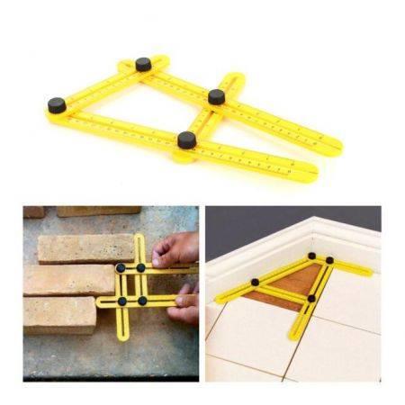 Four-Sided Ruler Measuring Instrument Template Angle-izer Tool Mechanism Slides