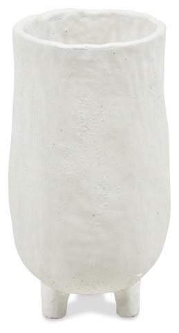 Frankie Decor Vase Large Cement - White