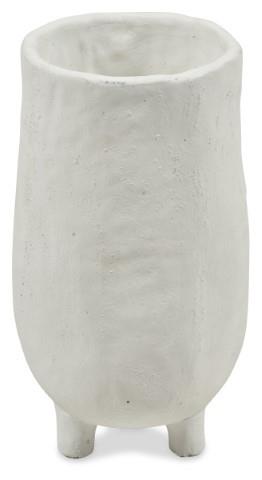 Frankie  Decor Vase Medium Cement - White