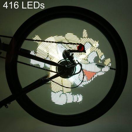 FT - 801 Pro DIY Bicycle Cycling 416 LEDs Waterproof Colorful Changing Video Pictures Bike Wheel Spoke Light