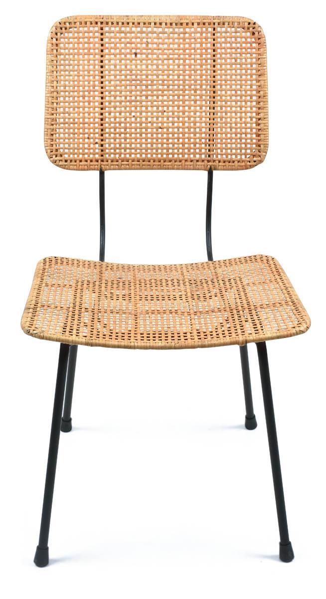 Gayo Rattan And Metal Dining Chair - Natural/Black