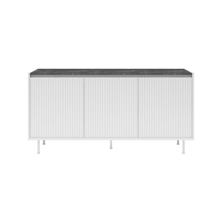 Gemma Sideboard in Faux Marble and White Color