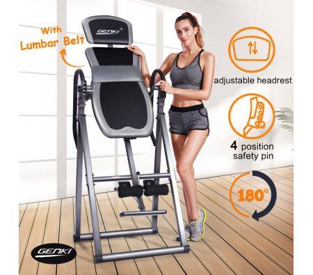 Genki Inversion Table Folding Gravity 4 Position Safety Spin