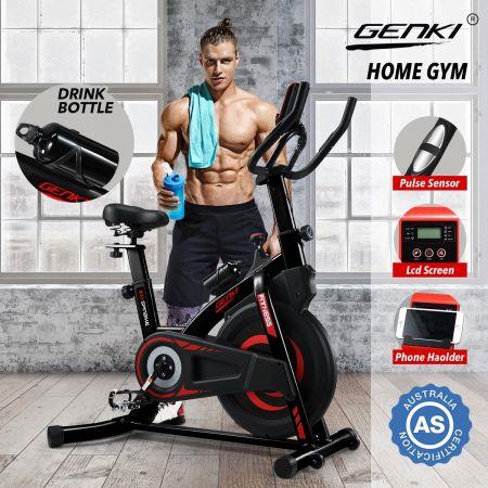 Genki  Spin Bike Aerobic Training Exercise Bike with Adjustable Resistance