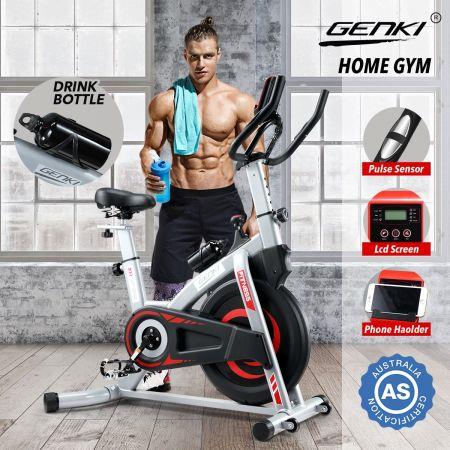 GENKI  Spin Exercise Bike Training Bicycle with Adjustable Resistance