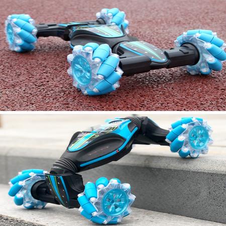 Gesture Sensor Watch Version3.0  360 Degree Flips Double Sided Rotating Race Car  for Kids (Blue)
