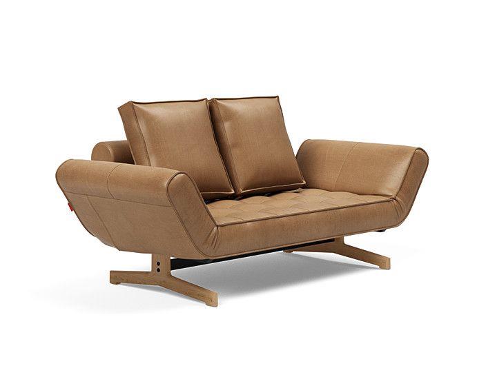 Ghia single sofa bed with oak  leg - innovation living