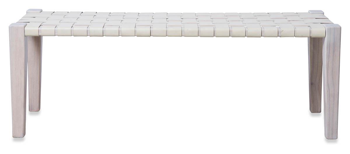 Gimojo Bench w/Leather Weave-W