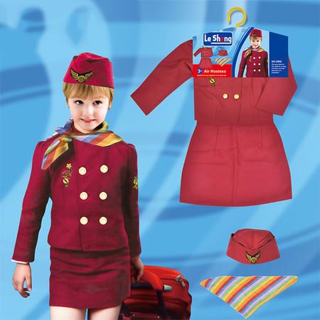 Girls' airline stewardess Role Play Costume Pretend Dress up Role Play 3-6 years old