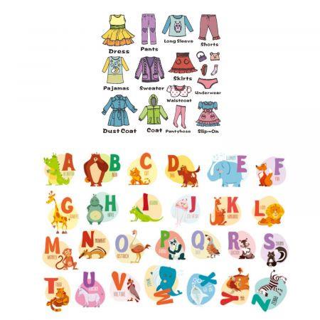 Girls Clothing Label and Alphabet Wall Sticker  Wardrobe Classification Tips Storage Organizing Nursery Room Decor