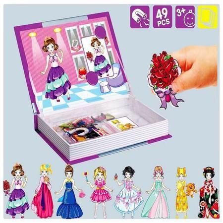 Girls Dressup Magnetic Puzzles Book Series Educational Toys Gift for Kids Age3+