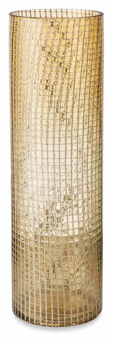 Glass Vase with White Net  Large