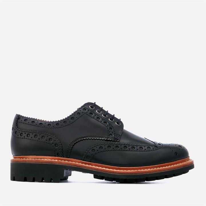 Grenson Men's Archie Leather Commando Sole Brogues - Black - UK 9