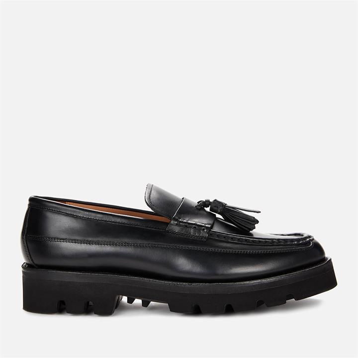 Grenson Men's Booker Leather Tassle Loafers - Black - UK 10