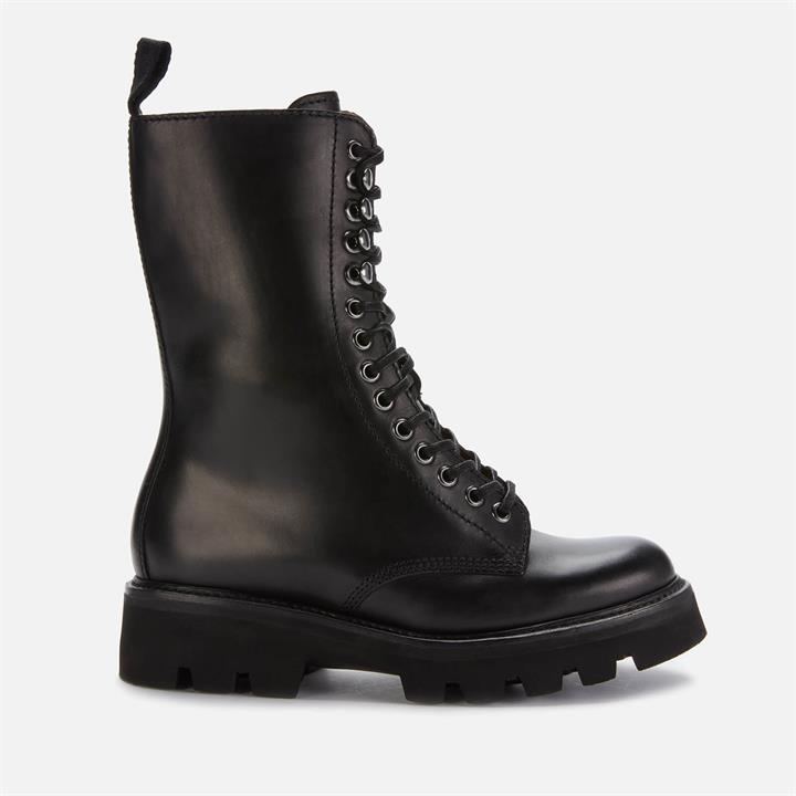 Grenson Women's Mavis Leather Lace Up Boots - Black - UK 4