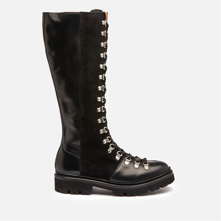 Grenson Women's Nanette Hi Leather/Suede Boots - Black - UK 3