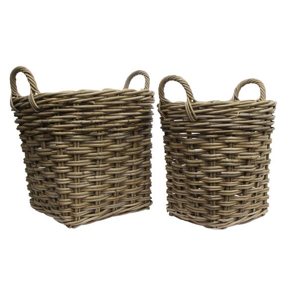 Grove Set 2 Round Wood Basket