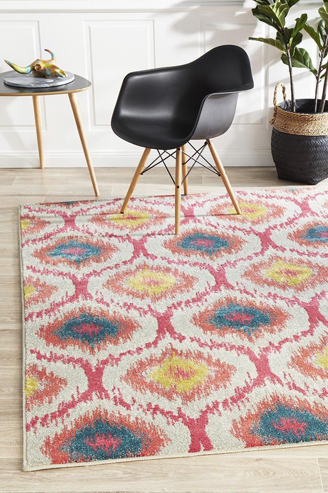 Gypsy Heirloom Rug Pink Yellow Grey 230x160cm