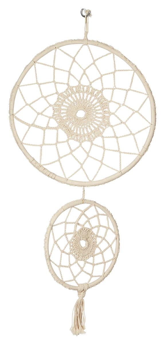 Hand Knitted Cotton Dream Catcher - Natural