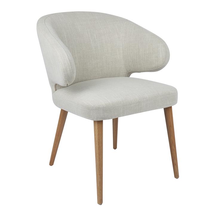Harlow Natural Dining Chair - Natural Linen