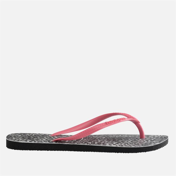 Havaianas Girls' Slim Flip Flops - Leopard - UK 12-13 Kids