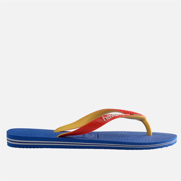 Havaianas Kids' Brasil Logo Flip Flops - Blue/Red - UK 11-12 Kids