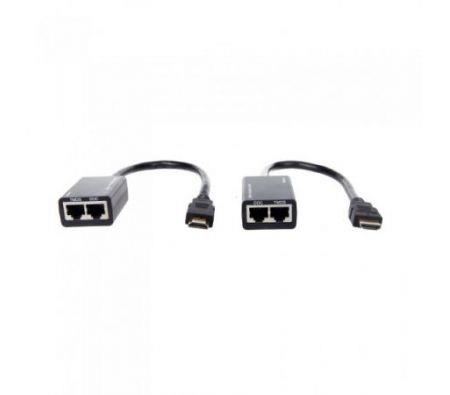 HDMI DVI Extender Extension 1080P Cat5e Cat6 Repeater Cable up to 30M