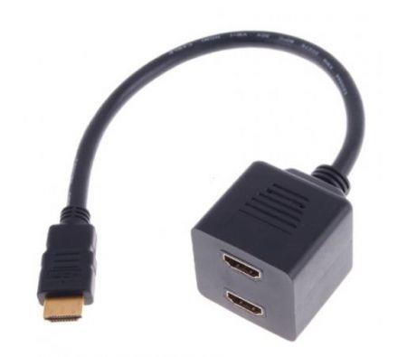 HDMI Male To 2 HDMI Female Splitter Adapter Cable
