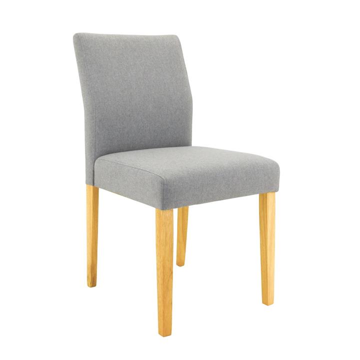 Heyne Dining Chair in Grey Fabric - Set of 2
