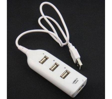 High Speed 4 Port USB 2.0 Multi HUB Splitter PC Laptop Adapter White