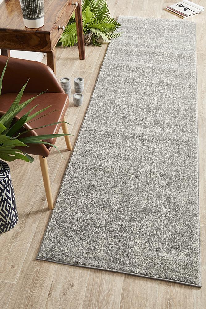 Homage Grey Transitional Rug 400x80cm