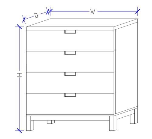 Honsho custom tallboy 4 drawers