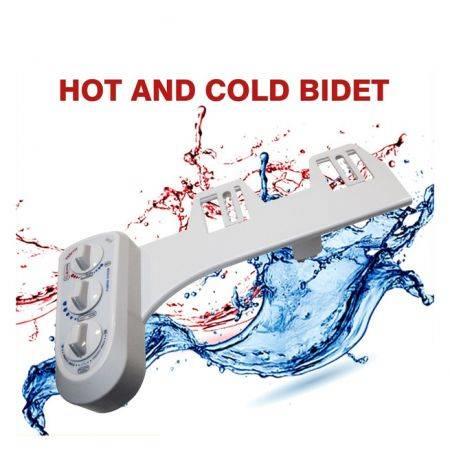 Hot And Cold Dual Nozzle Bidet Easy Toilet Water Wash Unisex Clean Seat