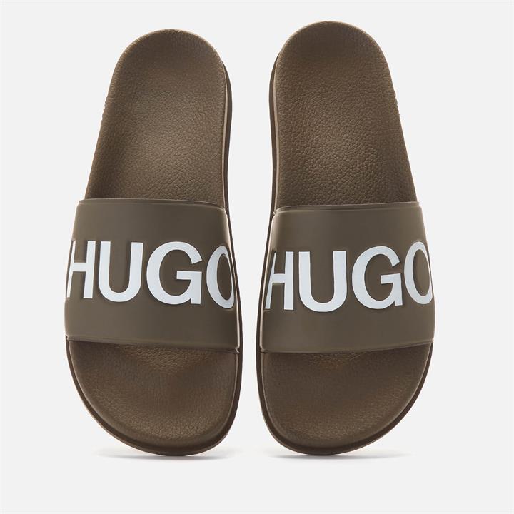 HUGO Men's Match Slide Sandals - Green - UK 7