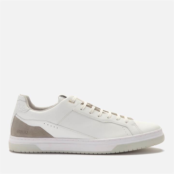 HUGO Men's Switon Leather Cupsole Trainers - White - UK 8